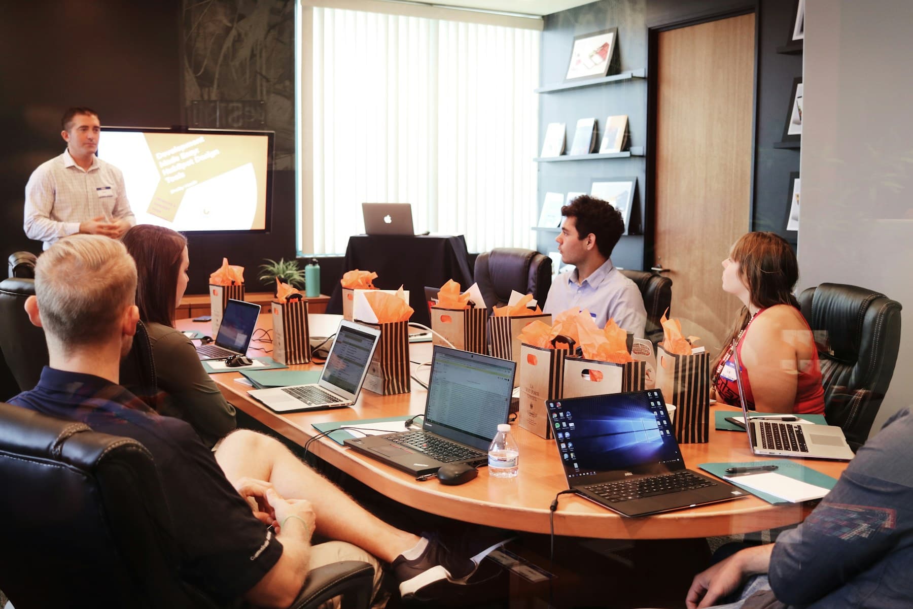 Specialist team working on strategy